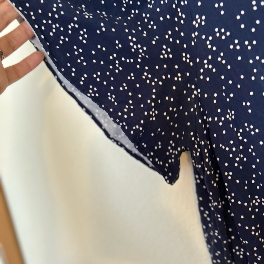 POPSUGAR medium Navy Blue Polka Dot Jumpsuit - Picture 5 of 12